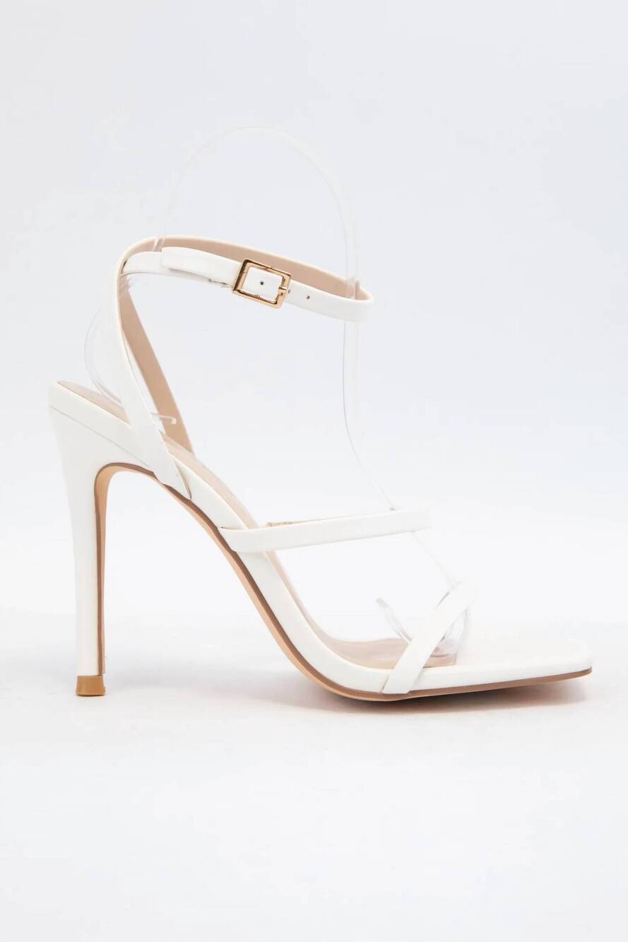NEW CCOCCI women's alex heel sandal in white